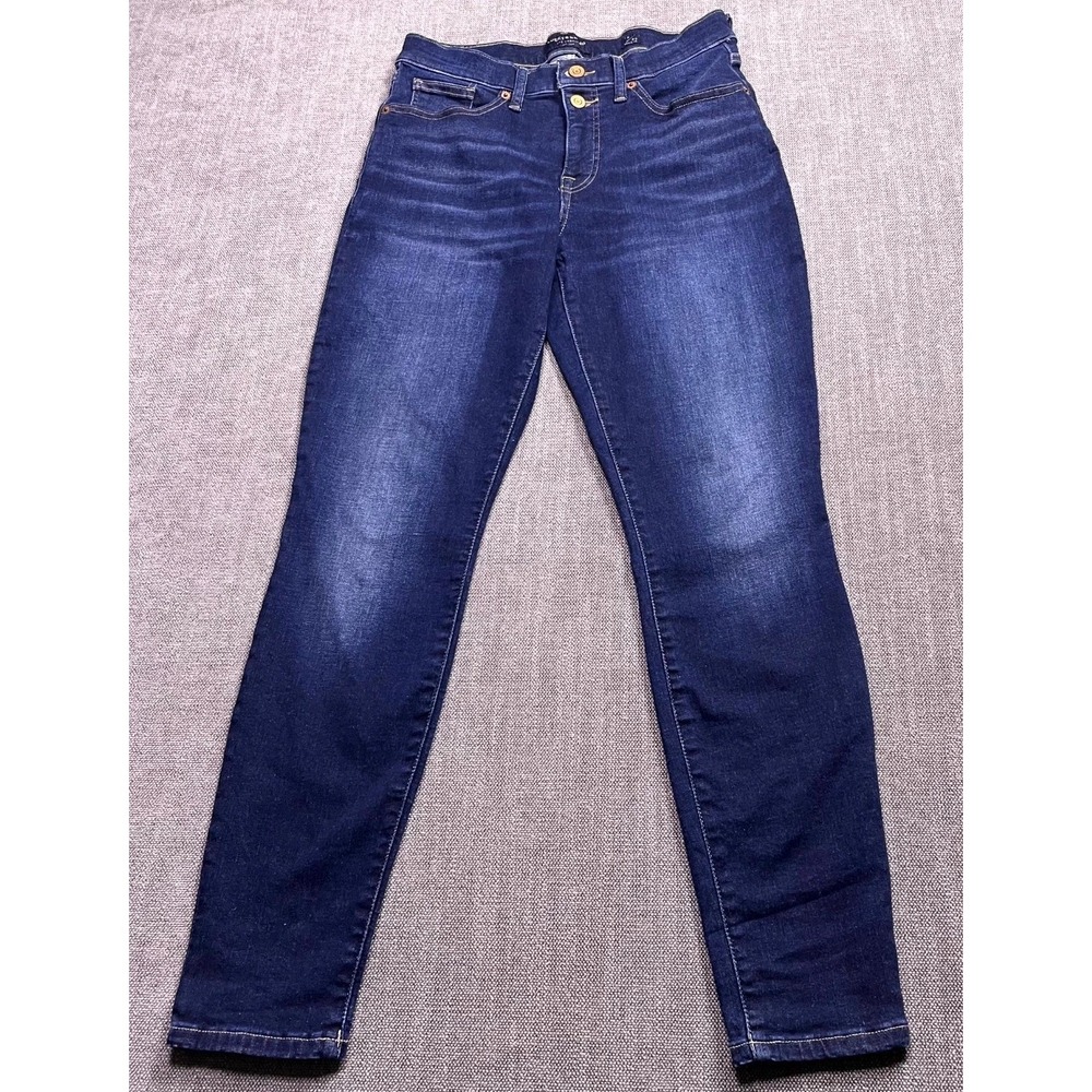 Lucky Brand Skinny Jeans Womens 10/30 Blue Denim Cotton Dark Wash Whiskered